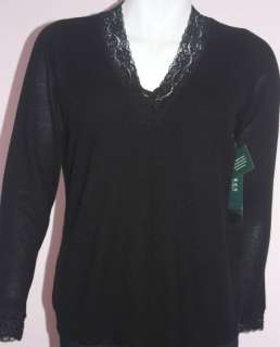 NWT RALPH LAUREN Black Classic Sweater Plus Size 1X  