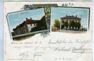 1900 Gruß aus ABSDORF Bahnhof Litho AK  