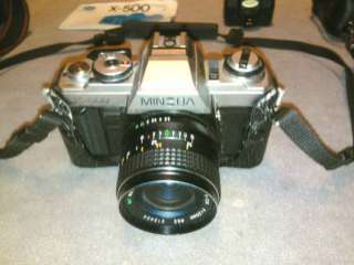 Kamera Minolta X 500 mit Beroflex Objektiv und Blitz, Top Zustand in 