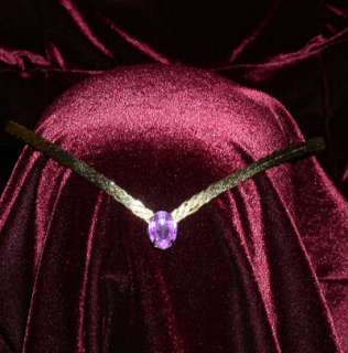   tone purple faux amethyst stone tiara renaissance costume prop  