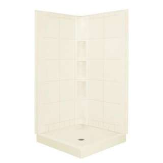   in. x 79 1/8 in. Shower Stall in Biscuit 72050100 96 
