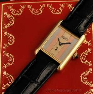   VERMEIL GOLD SILVER RARE MULTI COLOR DIAL LADIES WATCH PAPERS  