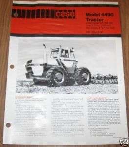 Case 4490 Tractor Features & Specifications Brochure  
