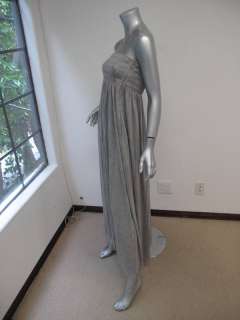 NWT A.L.C. Heather Gray Rouched Bust Strapless Maxi Dress XS $425 