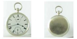 Rare Prescot Made Silver Chain Fusee Fareham Up/Down Pocket Watch 1876 