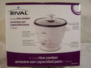 Rival CKRVRCM061 NP 6 Cup Non Stick Rice Cooker White NEW  