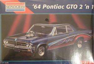 Monogram 64 Pontiac GTO 2 n 1 Muscle Car Model Kit  