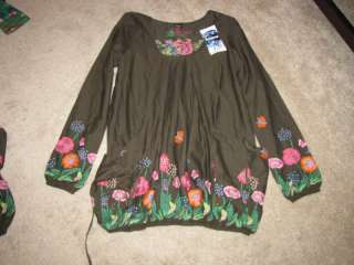 NWT NEW *DESIGUAL* Yuna Blouse Floral M $159  