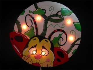 Leuchtender Marienkäfer Kinderzimmer Wand Lampe*Handarbeit*Laubsäge*
