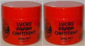 Lucas Papaw Ointment Nappy Rash Cream Paw Paw 200g x 2  