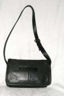 Fossil Black Leather Medium Womens Handbag Purse  