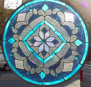 Tiffany Styled Stained Glass Window Panel 18 Round {9037 30}  