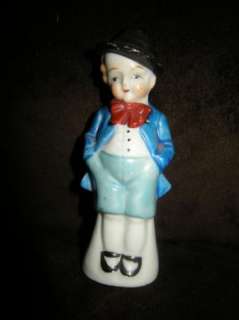 Adorable Dapper miniature boy doll in top hat and bow  