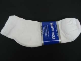 Medical Supply Diabetic Golf / Ankle Socks 3 PR Size 13 15 White