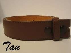 NEW Mens Womens Black Brown Leather Snap On Belt No Buckle  