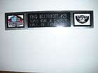 FRED BILETNIKOFF (RAIDERS) HOF NAMEPLATE FOR SIGNED BALL CASE/JERSEY 