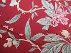 Pottery Barn Vintage Floral Pillow Cover 24 x 24 in, red green ivory 