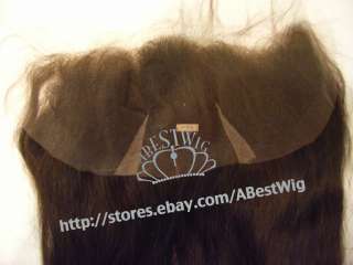 16100% Indian Remy Human Hair Lace frontal #2 straight  
