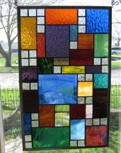 Phychedelic Stained Glass Windows Transom Sidelight  