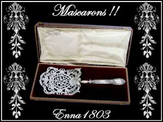 TOP French Sterling Silver Asparagus Server w/box Masks  