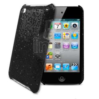 London Magic Store   Black Sparkle Glitter Hard Case For Apple Ipod 