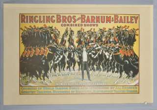 Barnum and Bailey Circus Poster   Vintage Reprint  