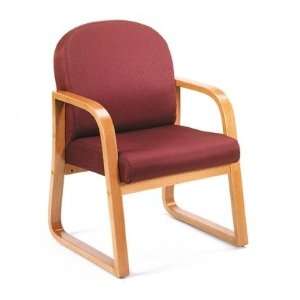    Boss Oak Frame Side Chair in Burgundy Fabric
