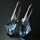 sapphire light blue diamond 19mm 6656 crystal 925 silve made with 