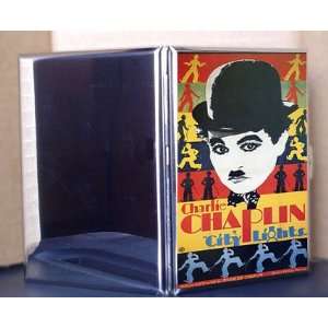 City Lights Vintage Charlie Chaplin Movie Metal Cigarette Case ID 