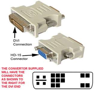 DVI to VGA Adapter Convertor DVI Converter d sub 15  