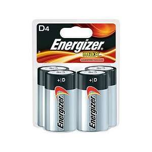  Energizer E95BP 4 D Cell Alkaline Batteries 4 Batteries 