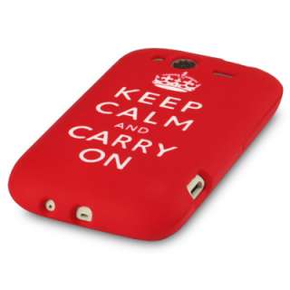   & CARRY ON LASERED RUBBER SKIN CASE COVER FOR HTC WILDFIRE S  