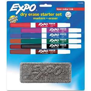  EXPO® Dry Erase Marker and Eraser Set, Fine Point 