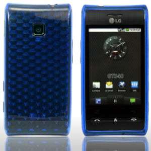 BLUE SILICRYLIC GEL CASE COVER FOR LG GT540 OPTIMUS  