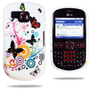 FOR LG C300 TOWN COLORFUL FLORA SKIN CASE RUBBER COVER  