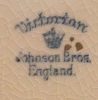 ANTIQUE JOHNSON BROS VICTORIAN 11 IVORY CHINA PLATE  