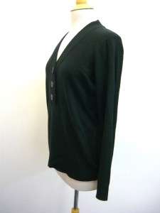 Kenneth Cole Reaction black cardigan sweater size L  