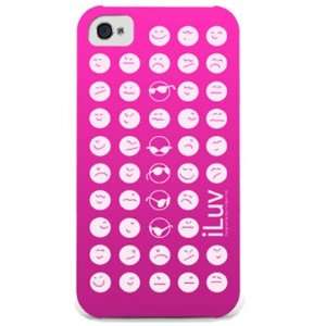  iLuv EMOTICON Ultra Thin Case for iPhone 4 Pink 