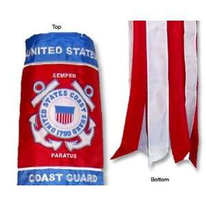  US Coast Guard Insignia Windsock 40 in. Polyester Patio 