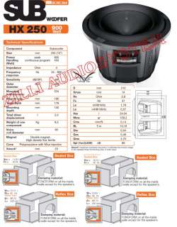 Hertz sub HX250 HX 250 900 Nuova Versione 900W Nuovo  
