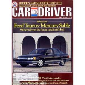   86 Preview Ford Taurus/Mercury Sable   March, 1985 