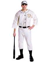 Old Tyme Baseball Player Adult Costume   occupational   mens