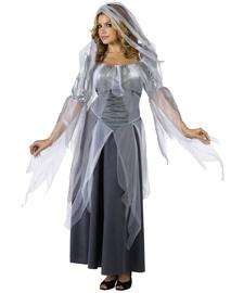 Silver Ghost Costume for Adults  Ghost Dress Halloween Costume