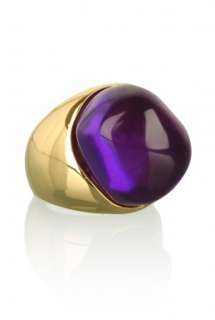 Amethyst Cocktail Ring by Kenneth Jay Lane   Metallic   Buy Jewellery 