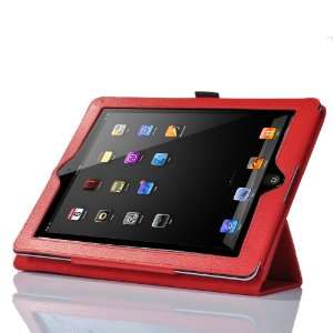  ATC New Red PU Leather Carry Case/Cover/Wallet Stand and 