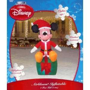   Disney Mickey on Present 4 Ft Christmas Inflatable