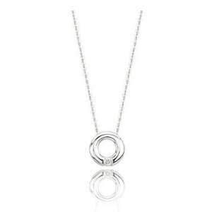   05 ct Circle Shaped 14k White Gold Round Cut Diamond Necklace Jewelry
