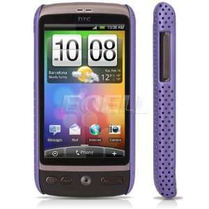   PURPLE PERFORATED MESH HARD BACK CASE FOR HTC G7 DESIRE Electronics