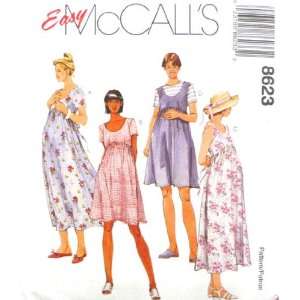  McCalls Sewing Pattern 8623 Maternity Dress & Jumper, A 