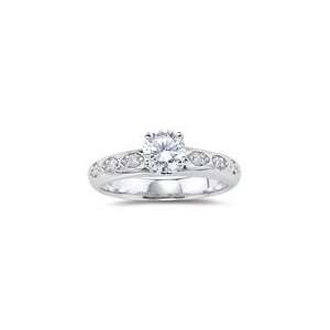    0.08 Cts Diamond Ring Setting in 18K White Gold 3.0 Jewelry